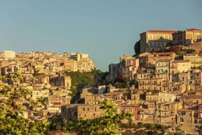 Framed Print : Ragusa Ibla, Sicily. View of old town in the morning light