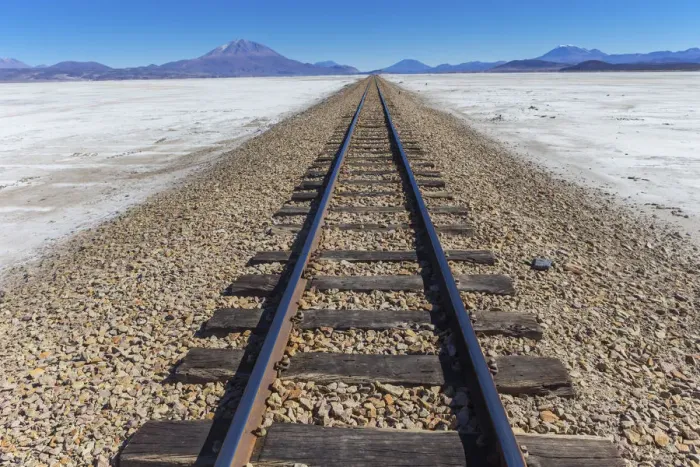 Framed Print : Railway to Chile, Uyuni salt flat, Salar de Uyuni, Potosi department, Bolivia Framed Print : Railway to Chile, Uyuni salt flat, Salar de Uyuni, Potosi department, Bolivia