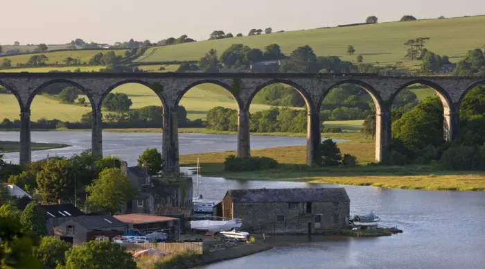 Framed Print : Railway Viaduct spanning the River Tiddy near the Cornish village of St Germans, Cornwall Framed Print : Railway Viaduct spanning the River Tiddy near the Cornish village of St Germans, Cornwall