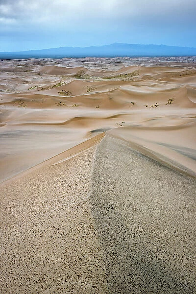 Rain on the Khongoryn Els sand dunes, Gobi Desert, Mongolia
