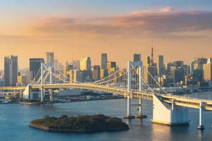 Framed Print : Rainbow Bridge and Tokyo Bay, Odaiba, Tokyo, Kanto region, Japan Framed Print : Rainbow Bridge and Tokyo Bay, Odaiba, Tokyo, Kanto region, Japan