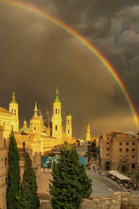 Framed Print : Rainbow over Cathedral-Basilica of Our Lady of the Pillar, Zaragoza, Aragon, Spain Framed Print : Rainbow over Cathedral-Basilica of Our Lady of the Pillar, Zaragoza, Aragon, Spain