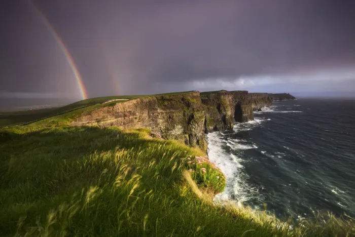 Framed Print : Rainbow at Cliffs of Moher, Doolin, Clare, Ireland, Northern Europe Framed Print : Rainbow at Cliffs of Moher, Doolin, Clare, Ireland, Northern Europe