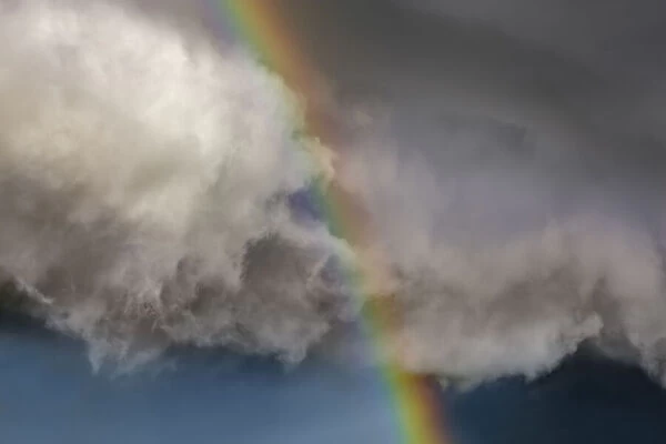 Rainbow and dramatic cloud - New Zealand, South Island, Southland, Slope Point