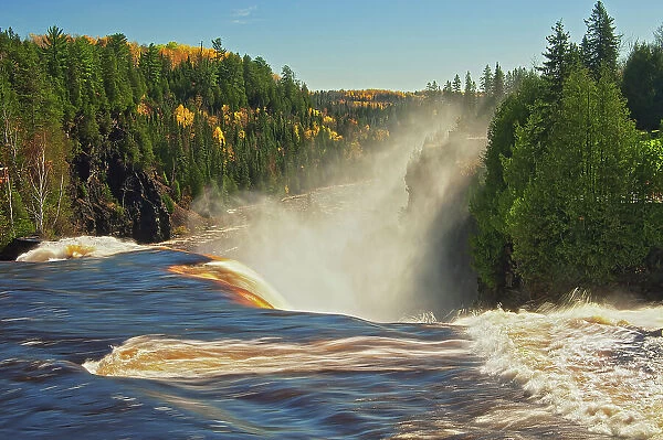 Rainbow over the Kaministiquia River at Kakabeka Falls Kakabeka Falls Provincial Park, Ontario, Canada