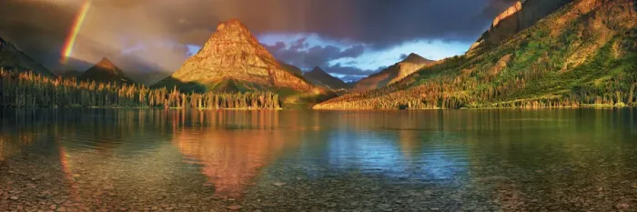 Framed Print : rainbow at Two Medicine Lake with Sinopah Mountain - USA, Montana, Glacier National Park Framed Print : rainbow at Two Medicine Lake with Sinopah Mountain - USA, Montana, Glacier National Park