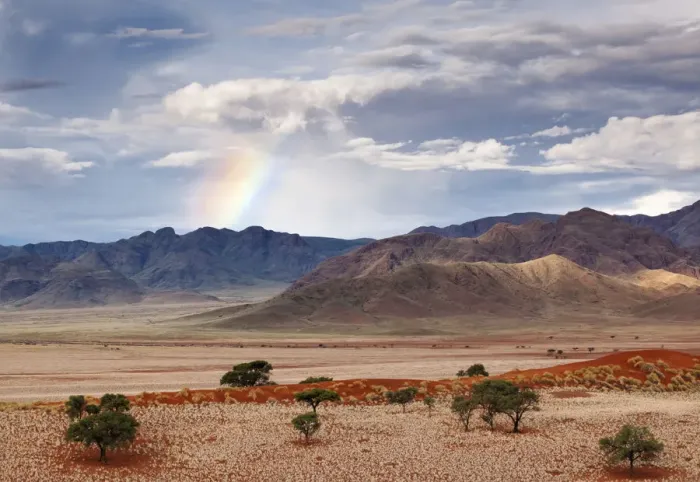 Framed Print : Rainbow, Namibia, Africa Framed Print : Rainbow, Namibia, Africa