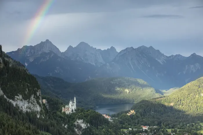 Framed Print : Rainbow over Neuschwanstein Castle, Schwangau, Bavaria, Germany Framed Print : Rainbow over Neuschwanstein Castle, Schwangau, Bavaria, Germany