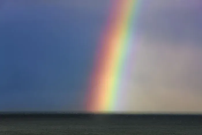 Framed Print : Rainbow over ocean - New Zealand, South Island, Southland, Slope Point Framed Print : Rainbow over ocean - New Zealand, South Island, Southland, Slope Point