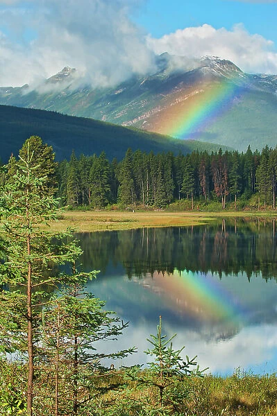 Rainbow and Yellowhead Mountain and Whitney Lake. Mount Robson Provincial Park, British Columbia, Canada