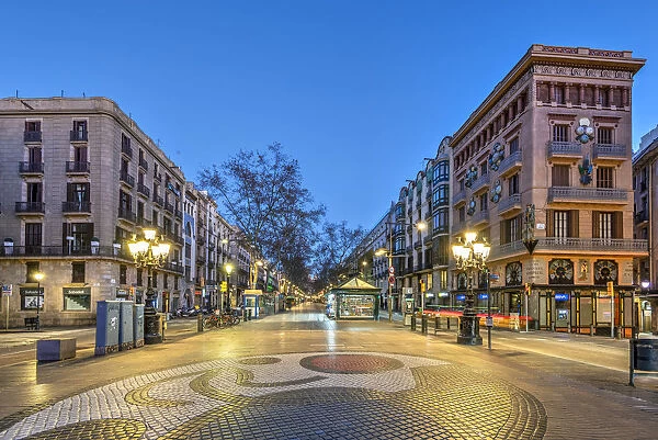 Rambla pedestrian street, Barcelona, Catalonia, Spain