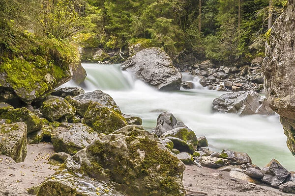 Rapids of the otztaler Ache in the otztal, otz, Tyrol, Austria