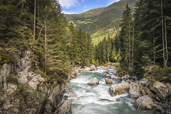 Rapids of the stream Ache in the Oetz valley, Oetz, Tyrol, Austria