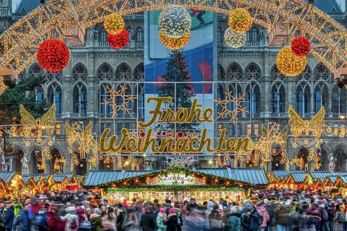 Framed Print : Rathaus Christmas Market, Vienna, Austria Framed Print : Rathaus Christmas Market, Vienna, Austria