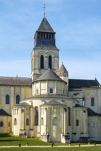 Rear view exterior of Fontevraud Abbey, Fontevraud l Abbaye, Maine-et-Loire