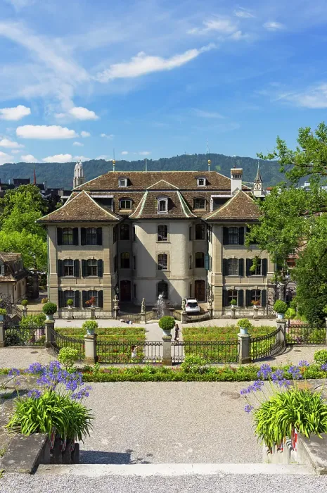 Framed Print : Rechberg Garden and house, Zurich, Switzerland Framed Print : Rechberg Garden and house, Zurich, Switzerland
