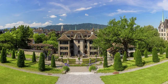 Framed Print : Rechberg Garden and house, Zurich, Switzerland Framed Print : Rechberg Garden and house, Zurich, Switzerland