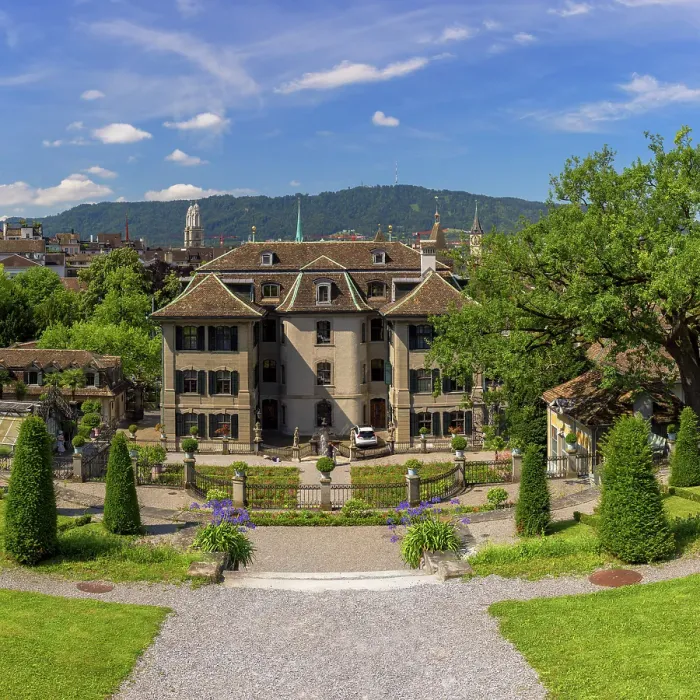 Framed Print : Rechberg Garden and house, Zurich, Switzerland