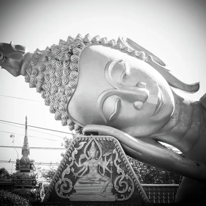 Framed Print : Reclining buddha, Pha That Luang, Vientiane (capital city), Laos Framed Print : Reclining buddha, Pha That Luang, Vientiane (capital city), Laos