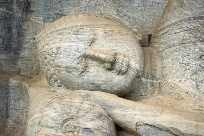 Framed Print : Reclining Buddha in Polonnaruwa, Sri Lanka Framed Print : Reclining Buddha in Polonnaruwa, Sri Lanka