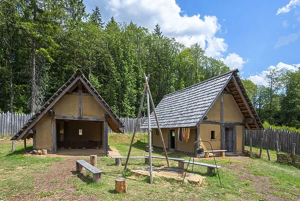 Reconstructed celtic village, Otzenhausen, Hunsruck National Parc, Saarland, Germany