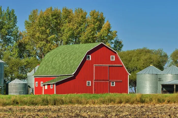 Framed Print : Red barn and grain bins Carroll, Manitoba, Canada Framed Print : Red barn and grain bins Carroll, Manitoba, Canada