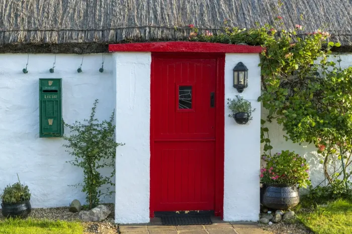 Framed Print : Red Cottage Door, Malin Head, County Donegal, Ireland Framed Print : Red Cottage Door, Malin Head, County Donegal, Ireland
