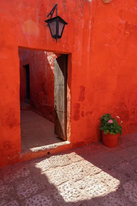 Framed Print : Red doorway of Monastery of Santa Catalina de Siena, UNESCO, Arequipa, Arequipa Province, Arequipa Region, Peru Framed Print : Red doorway of Monastery of Santa Catalina de Siena, UNESCO, Arequipa, Arequipa Province, Arequipa Region, Peru