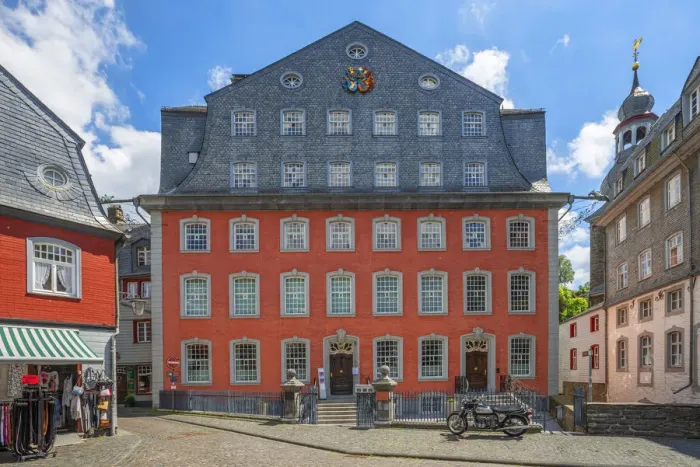 Framed Print : Red house, Monschau, Eifel, North Rhine-Westphalia, Germany Framed Print : Red house, Monschau, Eifel, North Rhine-Westphalia, Germany