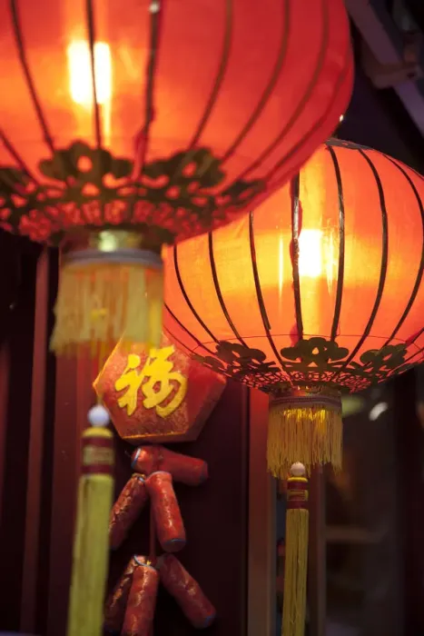 Framed Print : Red Lanterns, Chinese New Year, China Town, London, England Framed Print : Red Lanterns, Chinese New Year, China Town, London, England