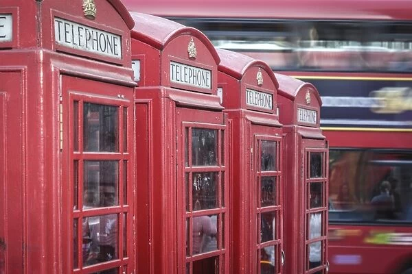 Red phone boxes, London, England, UK
