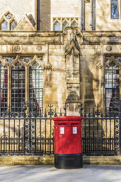 Red post box, Westminster, London, England