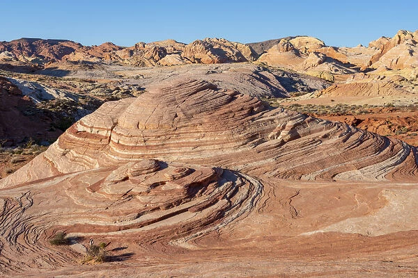 Red rock formations at Fire Wave, Valley of Fire State Park, Nevada