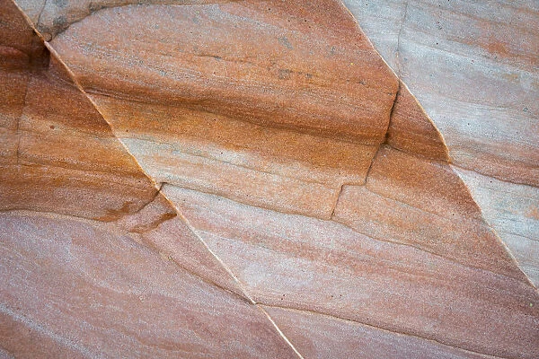 Detail of red rock in White Domes Slot Canyon, Valley of Fire State Park, Nevada