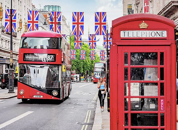 Red Telephone Box at The Strand, London, England, United Kingdom