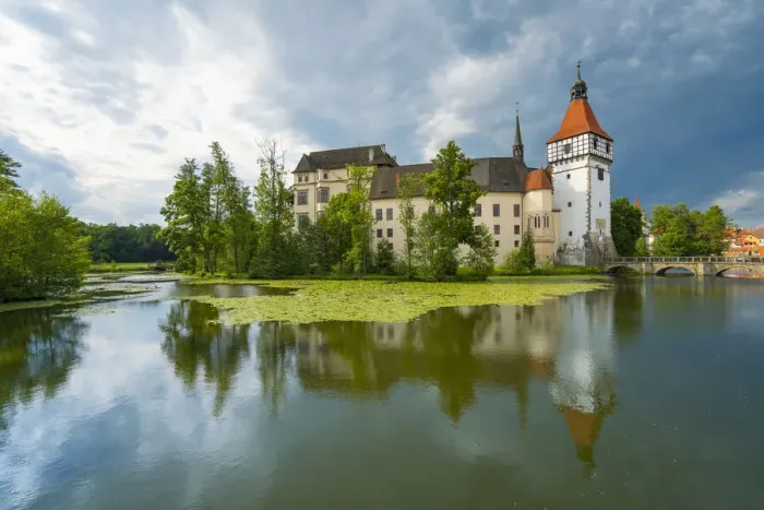 Framed Print : Reflection of Blatna Castle in pond, Blatna, Strakonice District, South Bohemian Region, Czech Republic Framed Print : Reflection of Blatna Castle in pond, Blatna, Strakonice District, South Bohemian Region, Czech Republic