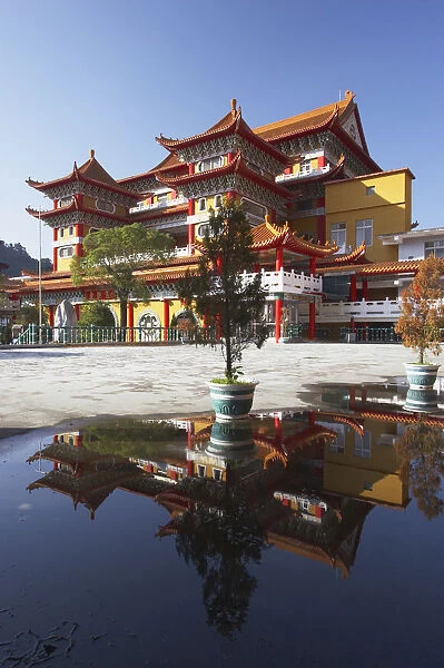 Reflection of Buddhist temple, Taiwan