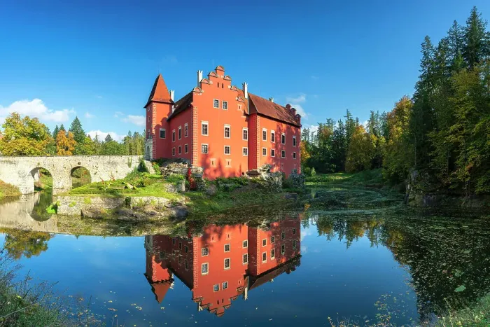 Framed Print : Reflection of Cervena Lhota Chateau, Pluhuv Zdar, Jindrichuv Hradec District, South Bohemian Region, Czech Republic Framed Print : Reflection of Cervena Lhota Chateau, Pluhuv Zdar, Jindrichuv Hradec District, South Bohemian Region, Czech Republic