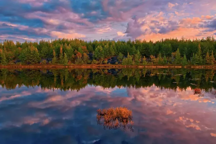 Framed Print : Reflection of clouds in northern lake at sunrise. Greater Sudbury, Ontario, Canada Greater Sudbury, Ontario, Canada Framed Print : Reflection of clouds in northern lake at sunrise. Greater Sudbury, Ontario, Canada Greater Sudbury, Ontario, Canada