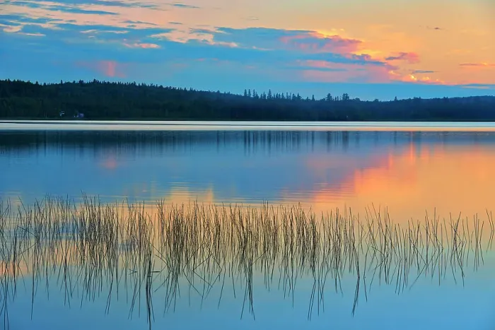 Framed Print : Reflection on Lac des Sables at sunset Belleterre, Quebec, Canada Framed Print : Reflection on Lac des Sables at sunset Belleterre, Quebec, Canada