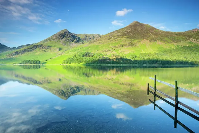 Framed Print : Reflections on Buttermere Lake, Lake District, UK Framed Print : Reflections on Buttermere Lake, Lake District, UK