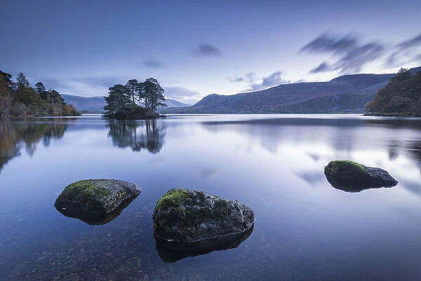 Reflections on Derwent Water in the Lake District, Cumbria, England