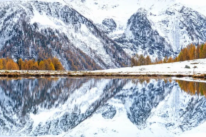 Framed Print : Reflections Europe, Italy, Trentino, Pejo valley, Pejo Framed Print : Reflections Europe, Italy, Trentino, Pejo valley, Pejo