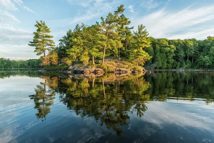 Framed Print : Reflections on Horseshoe Lake in Muskoka, Ontario, Canada Framed Print : Reflections on Horseshoe Lake in Muskoka, Ontario, Canada