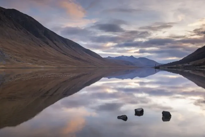 Framed Print : Reflections on Loch Etive at sunset, Glen Etive, Scotland. Winter (December) 2016 Framed Print : Reflections on Loch Etive at sunset, Glen Etive, Scotland. Winter (December) 2016