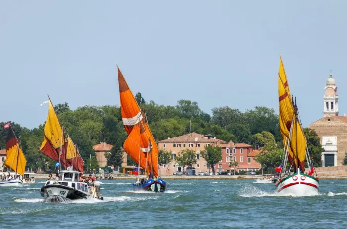 Framed Print : Regatta with traditional sailboats, Venice, Veneto, Italy