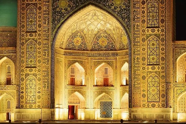 The Registan square and Tilya-Kori Madrasah. A Unesco World Heritage Site, Samarkand