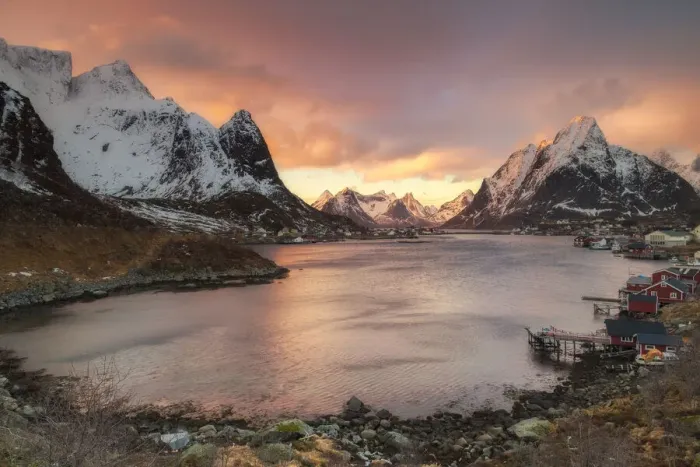 Framed Print : Reine, Lofoten, Norway. The small fishing village of Reine, above the Arctic Circle Framed Print : Reine, Lofoten, Norway. The small fishing village of Reine, above the Arctic Circle