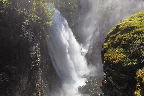 Reinfalle waterfalls in Reintal, South Tyrol, Italy