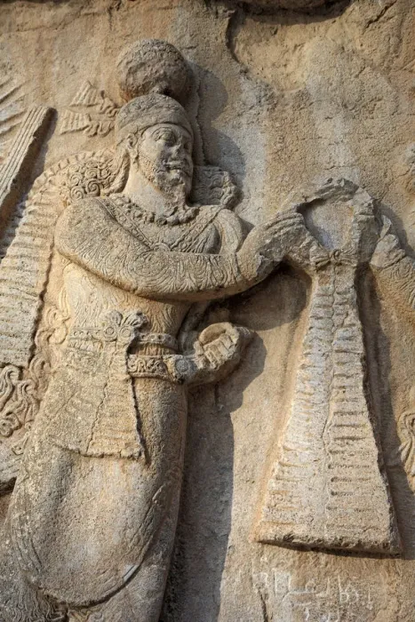 Framed Print : Relief of Shapur II (370), Taq-e Bostan, province Kermanshah, Iran Framed Print : Relief of Shapur II (370), Taq-e Bostan, province Kermanshah, Iran